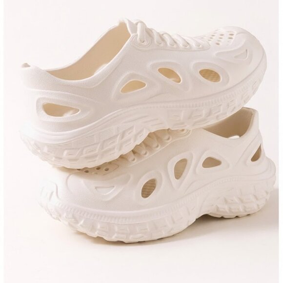 Unisex Breathable Platform Clogs& Lightweight Slip-On~~WHITE - Picture 2 of 6
